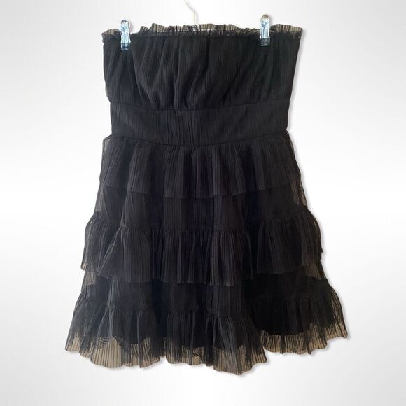 Lovers And Friends Barlow Black Tulle Strapless Mini Dress Sz S NWT Revolve $268 - Picture 5 of 13